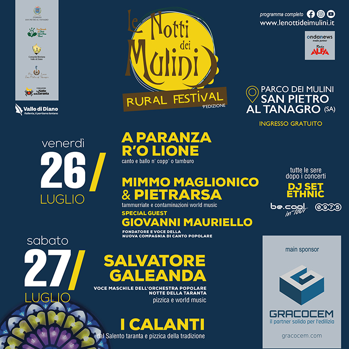 volantino edizione 2024 le notti dei mulini vallo di diano